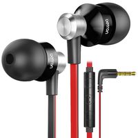 Betron DC950HI Headphones Earphones, Noise Isolating, Tangle Free Cable, Bass Driven Sound for iPhone, iPod, iPad and Samsung (Black with Remote and Microphone)