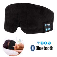Bluetooth Sleeping Eye Mask Headphones, Bluetooth Sleep Eye Shades, Wellerly Bluetooth V4.2 Wireless Eye Cover Built-in Speakers Microphone Adjustable Washable Travel Headsets for Men and Women- Black