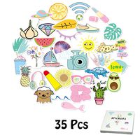 QXTTS vsco Stickers for Water Bottles 35 Pack Cute Stickers for Hydro Flask Laptop Waterproof Aesthetic Stickers for Teens Girls