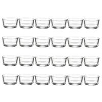 Juvale Clear Glass Tealight Candle Holders (24 Pack) 1 x 2 Inches