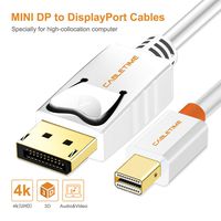 Mini DisplayPort to DisplayPort Cable CABLETIME Mini DP to DP Cord Support Video and Audio,Thunderbolt Compatible for Surface Pro 5 / Pro 4 / Pro 3, MacBook Air,etc (6 Feet/1.8m, White)