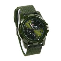 LsvtrUS Men's Sport Style Swiss Military Army Pilot Fabric Strap Watch (Green)