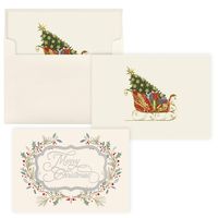 Masterpiece Studios 36-Count Christmas Cards (18 Each of 2 Different Designs), Sentiments