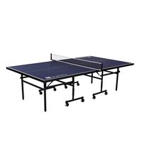 Ping Pong and Table Tennis Game Set, Regulation Size - Indoor, Foldable Tennis Tables with Retractable Net and Wheels for Simple Portability, Storage - Games for Home, Arcade, Sports Bars