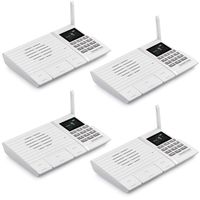 Wireless Intercom System, SAMCOM FTAN20A 20 Channels 3 Code Security Ultra-thin Room to Room Intercom with Display Screen 1000FT Long Range for Home and Office (4 Units)