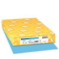 Wausau Astrobrights Heavy Duty Paper, 24 lb, 11 X 17 Inches, Lunar Blue, 500 Sheets (22523)
