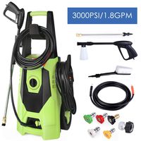 SNAN Pressure Washer, 3000 PSI, 1.8 GPM Electric High Power Pressure Cleaner Machine, with 5 Nozzle Adapter, 19.7FT Hose, Soap Pot and Brush, Suit for Vehicle, Home, Garden