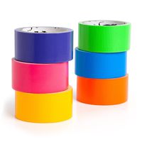 Craftzilla Colored Duct Tape - 6 Color Variety Pack - 10 Yards x 2 Inch Rolls. Rainbow Color Craft Set