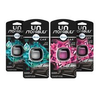 Febreze Car Unstopables Air Freshener Vent Clips, 2 Fresh and Shimmer Scent, 4 Count