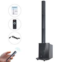 PRORECK Party 10 Portable 10-Inch 500 Watt Line Array Column Powered DJ/PA System Stage Tower Speaker with Bluetooth/USB/SD Card/Remote Control