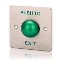 Exit Button, ZOTER Push Release Door Switch Press to Exit 304 Stainless Steel for DIY Access Control  Security System Green
