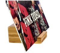 Record-Happy Vinyl Record Holder Stand - Single Album LP Display Perfect to Show Your Now Playing 12 inch, 7inch Records or CD's Eco-Friendly Bamboo Will tastefully Exhibit Your Collection