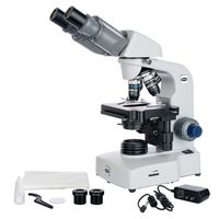 AmScope B450C-SP 40X-2500X LED Semi-Plan Compound Microscope with 3D 2-Layer Mechanical Stage