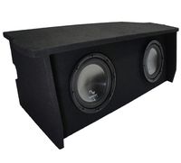 Compatible with 2007-UP Jeep Wrangler 2 Door Dual 10" Enclosure Harmony HA-R104 Sub Box Package