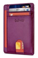Slim Minimalist Leather Wallets for Men & Women - Alaska Purple