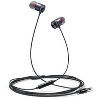 in Ear Headphones Wired Earbud with Line-in Microphone Heavy Bass Dynamic Driver Earphones with Non Tangle Fabric Braid for Running Gym Android Phones Music Player Dark Chrome T14