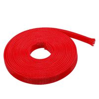 uxcell PET Expandable Braided Sleeving, 3/8-inch 10ft Braided Cable Sleeve, Red