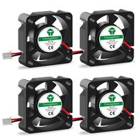 Usongshine 3D Printer Cooling Fan 30 x 30 x10mm 3010 DC 12V Cooling Fan with 2Pin Wire, 4 Packs of Mounting Screws (12V 4PCS)