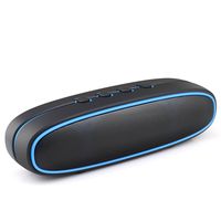 Airke Portable Wireless Bluetooth V3.0+ Speaker with 10W Bass Sound, Built-In Mic, TF Card Slot, Handsfree Calling, Perfect Wireless Speaker for iPhone, iPad, Samsung and more, Black/Blue