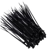 Iuhan 100 Pcs Cable Ties UV Weather Resistant Nylon Plastic Wrap Zip Ties Pack (Length: 10CM, Black)
