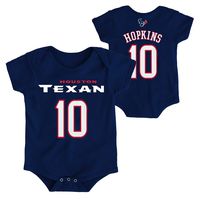 OuterStuff NFL Newborn Infants Team Color Name and Number Bodysuit Creeper (6/9 Months, Deandre Hopkins Houston Texans Home Navy)