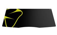 Mionix Sargas Extra Large XL Gaming Desk- Mousepad (35.4 x 15.75 x 0.10 Inch), Speed Surface, Black and Yellow