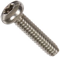 18-8 Stainless Steel Pan Head Machine Screw, Meets ASME B18.6.3, T10 Star Drive, #4-40 Thread Size, 1/4" Length, Fully Threaded, Imported (Pack of 50)