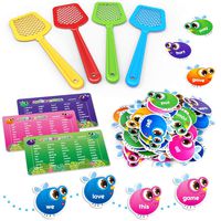 SpringFlower Sight Word Game, Swat a Sight Word Educational Toy for Age of 3,4,5,6 Year Old Kids, Boys & Girls, Visual, Tactile and Auditory Learning, 120 Pieces