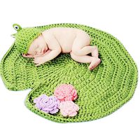 Sunbaby Newborn Photography Props Baby Knitting Wool Material Photography Costume Cute Animal Style Baby Crochet Clothes (Green Frog)