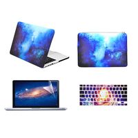 TOP CASE - 4 in 1 Galaxy Graphic Hard Case, Keyboard Cover, Screen Protector and Sleeve Bag Compatible MacBook Pro 13" with Retina Display Model A1425 / A1502 - Blue
