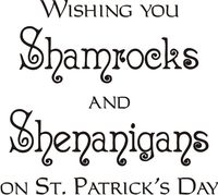 Shamrocks & Shenanigans Greeting Cling Rubber Stamp by DRS Designs