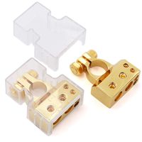 2/4/8/10 Gauge AWG Positive & Negative Battery Terminal Connectors Clamp (Pair)