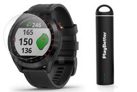 Garmin Approach S40 (Black) Golf GPS Smartwatch Bundle | Includes PlayBetter Portable Charger (2200mAh) & HD Screen Protectors | Stylish, Color Touchscreen, 41,000+ Courses | 010-02140-01