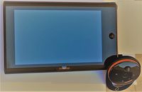 Intelligent Peephole Security Camera Doorbell KAMANQI - Easy Install w/ 7" HD Touch Screen - Real Wide Angle View with Night Vision - PIR Motion Sensor initiated Video Recording with Visitor Logs