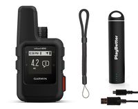 Garmin inReach Mini (Gray) Satellite Communicator Bundle | +PlayBetter Portable Charger & GPS Tether | Belt, Carabiner Clip | Hiking GPS, GEOS Emergency