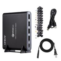 USB Type-C Laptop Charger, Premium 5-Port 80W USB-C Charger for Apple MacBook Nexus 6P 5X, Plus 4 QC3.0 USB Ports Convert 5-20V Power for HP Asus Toshiba Lenovo Acer Sony Samsung Galaxy S7 iPhone iPad