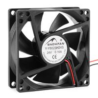 uxcell 80mm x 80mm x 25mm 8025 24V DC Cooling Fan with Long Life Sleeve Bearings
