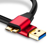 USB 3.0 Micro Cable 15Ft, USB 3.0 A to Micro B Cable Charger Aluminum Alloy Housing Galaxy S5 Charging Cords Compatible Samsung Galaxy S5, Note 3, Note Pro 12.2, Hard Drive(15Ft/5M)