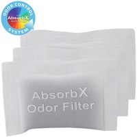 iTouchless 3-Pack Deodorizers Absorbs, Natural Activated Carbon, Biodegradable-for 8 Gal and Larger Odor Compartment, Trash Can AbsorbX Filters, 3 Count