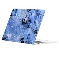 TOP CASE MacBook Pro 15 inch Case 2019 2018 2017 2016 Release A1707 A1990, Marble Pattern Rubberized Hard Case Compatible MacBook Pro 15" Touch Bar - Marble Blue