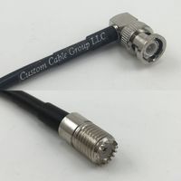 6 inch RG174 BNC MALE ANGLE to MINI UHF FEMALE Pigtail Jumper RF coaxial cable 50ohm High Quality Quick USA Shipping