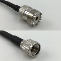 10 feet RFC195 KSR195 SO239 UHF Female to MINI UHF MALE Pigtail Jumper RF coaxial cable 50ohm High Quality Quick USA Shipping