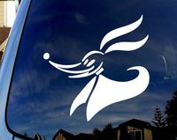 Zero Dog Nightmare Before Christmas - Vinyl - 4" wide (color: WHITE) decal laptop tablet skateboard car windows stickers