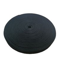 Aerfas 25 Yards Cable Tie, 3/4-Inch Black Roll Fastening Tape Roll Hook & Loop Sticky Cable Cord Wire Tie Strap Tape (25 Yards)