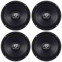 Rockville (4) RM68PRO 6.5" 800 Watt 8 Ohm SPL Midbass/Midrange Car Speakers