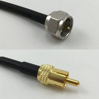 3 feet RG58 F MALE to RCA MALE Pigtail Jumper RF coaxial cable 50ohm High Quality Quick USA Shipping