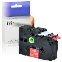 KCMYTONER Compatible for Brother P-Touch TZe-425 TZ-425 TZ425 9mm 0.35 Inch White on Red Laminated TZe TZ Label Tape Cassette Work with PT-D210 PT-H110 PTD400AD PT-1230PC PT-1280 Label Maker 2 Pack