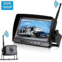 ZSMJ FHD 1080P Digital Wireless Backup Camera with 7'' Monitor Support Dual/Quad Split Screen for Trailers,RVs,Trucks,Campers High-Speed Observation System Guide Lines On/Off