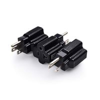 Cable Matters 3-Pack 15 Amp to 20 Amp Adapter Plug, 20 Amp to 15 Amp Plug Adapter (NEMA 5-15 to 5-20R) in Black