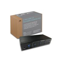 4-Port USB 3.0 Mountable Industrial Hub with Screw Locked USB 3.0 Cable